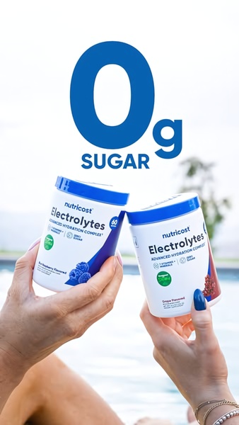 electrolyte powder, hydration supplement, sports drink mix, electrolyte drink, workout supplement, fitness nutrition, hydration powder, product launch, lifestyle, fresh, trustworthy, blue, neutral